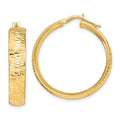 Leslie's 14K Polished D/C Round Hoop Earrings