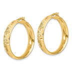 Leslie's 14K Polished D/C Round Hoop Earrings - Image 2