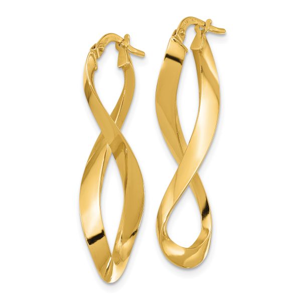 Leslie's 14K Polished Left and Right Eternity Hoop Earrings - Image 2