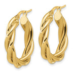Leslie's 14K Polished Twisted Oval Hoop Earrings - Image 2