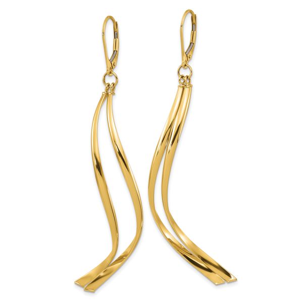 Leslie's 14K Polished Leverback Earrings - Image 2