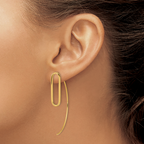 14K Polished Threader Earrings - Image 3