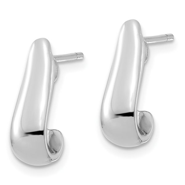 Leslie's 14k White Gold Polished Post Earrings - Image 2