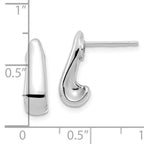 Leslie's 14k White Gold Polished Post Earrings - Image 4