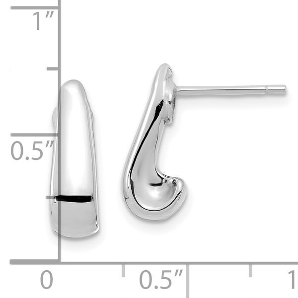 Leslie's 14k White Gold Polished Post Earrings - Image 4