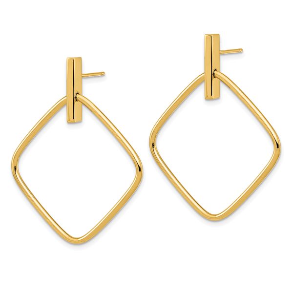 Leslie's 14K Polished Square Post Dangle Earrings - Image 2