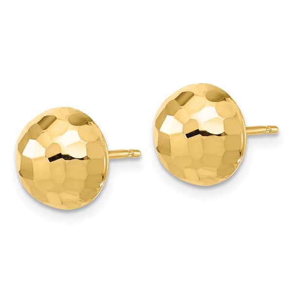 Leslie's 14K Polished D/C 10mm Button Post Earrings - Image 2