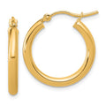 Leslie's 14k Polished 2.5mm Lightweight Tube Hoop Earrings