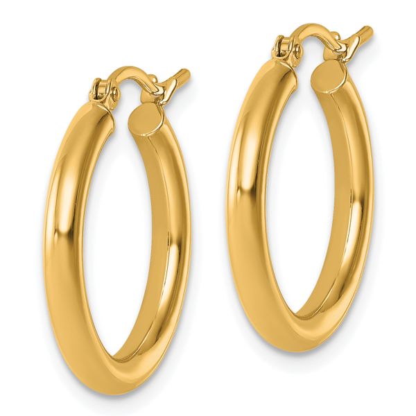Leslie's 14k Polished 2.5mm Lightweight Tube Hoop Earrings - Image 2