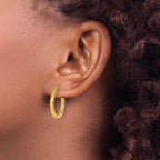 Leslie's 14k Polished 2.5mm Lightweight Tube Hoop Earrings - Image 3