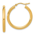 Leslie's 14k Polished 2.5mm Lightweight Tube Hoop Earrings
