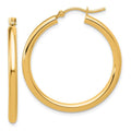 Leslie's 14k Polished 2.5mm Lightweight Tube Hoop Earrings