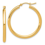 Leslie's 14k Polished 2.5mm Lightweight Tube Hoop Earrings