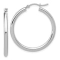 Leslie's 14k White Gold Polished 2.5mm Lightweight Tube Hoop Earrings