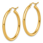 Leslie's 14k Polished 2.5mm Lightweight Tube Hoop Earrings - Image 2