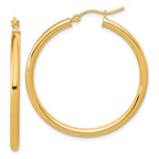 Leslie's 14k Polished 2.5mm Lightweight Tube Hoop Earrings