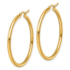 Leslie's 14k Polished 2.5mm Lightweight Tube Hoop Earrings - Image 2