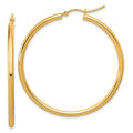 Leslie's 14k Polished 2.5mm Lightweight Tube Hoop Earrings