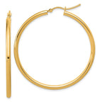 Leslie's 14k Polished 2.5mm Lightweight Tube Hoop Earrings