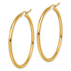 Leslie's 14k Polished 2.5mm Lightweight Tube Hoop Earrings - Image 2
