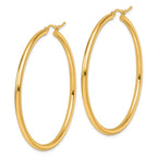 Leslie's 14k Polished 2.5mm Lightweight Tube Hoop Earrings - Image 2