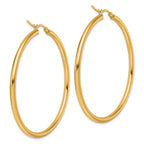 Leslie's 14k Polished 2.5mm Lightweight Tube Hoop Earrings - Image 4