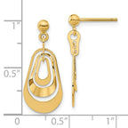 14K Polished Post Dangle Earrings - Image 4