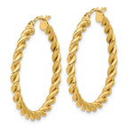 Leslie's 14K Polished Twist Hoop Earrings - Image 2