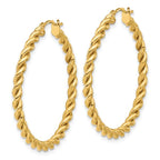Leslie's 14K Polished Twist Hoop Earrings - Image 2