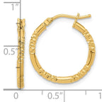Leslie's 14K Polished and Textured Hoop Earrings - Image 4