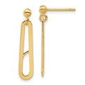 Leslie's 14K Polished Paperclip Dangle Earrings