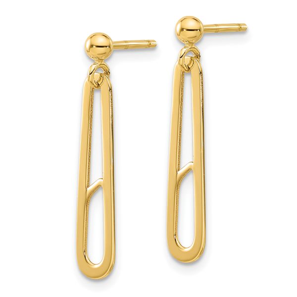 Leslie's 14K Polished Paperclip Dangle Earrings - Image 2