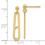 Leslie's 14K Polished Paperclip Dangle Earrings - Image 4