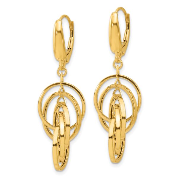 Leslie's 14K Polished Circles Dangle Earrings - Image 2