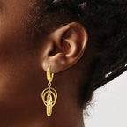 Leslie's 14K Polished Circles Dangle Earrings - Image 3