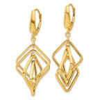 Leslie's 14K Polished Squares Dangle Earrings - Image 2