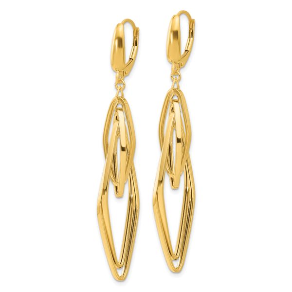 Leslie's 14K Polished Diamond Shaped Dangle Earrings - Image 2