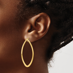 Leslie's 14K Polished Oval Hoop Earrings - Image 3