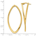 Leslie's 14K Polished Oval Hoop Earrings - Image 4