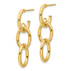 Leslie's 14K Polished Double Round Dangle Post Earrings - Image 2
