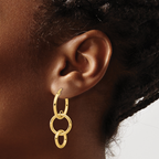 Leslie's 14K Polished Double Round Hoop Earrings - Image 3