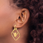 14K Polished Dangle Post Earrings - Image 3