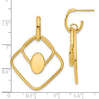 14K Polished Dangle Post Earrings - Image 4