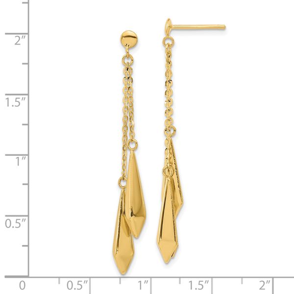 Leslie's 14K Polished Post Dangle Earrings - Image 4