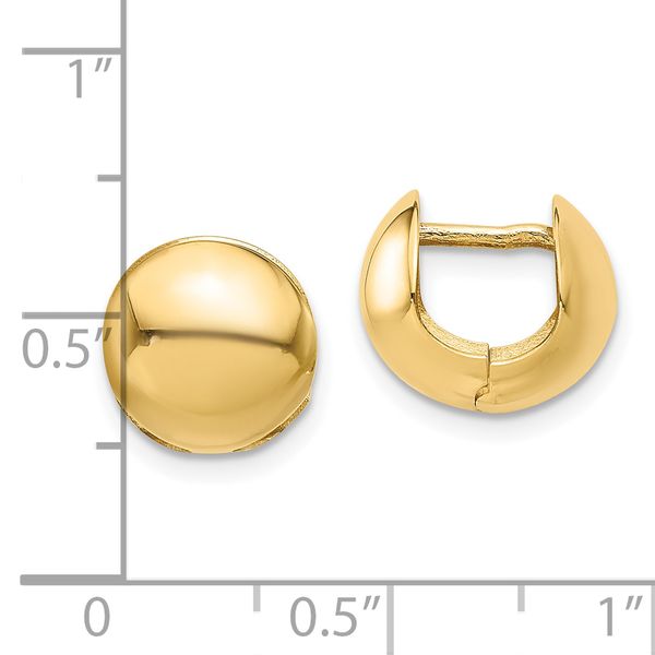 Leslie's 14K Polished Round Huggie Earrings - Image 4