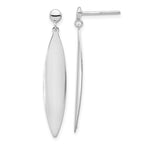 Leslie's 14K White Gold Polished Post Dangle Earrings