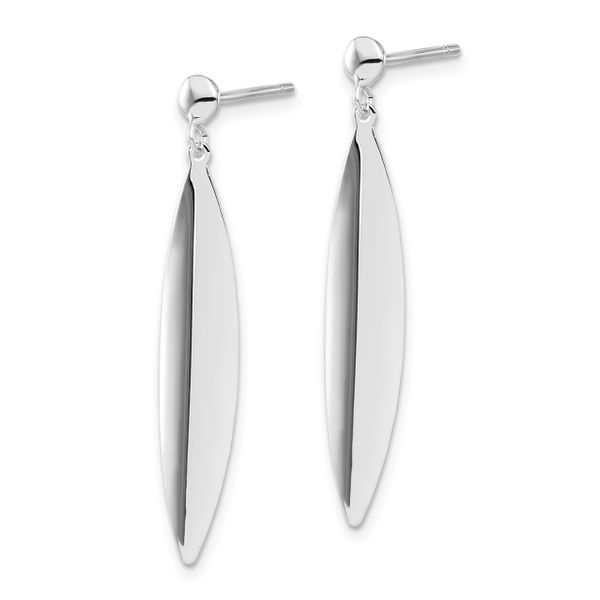 Leslie's 14K White Gold Polished Post Dangle Earrings - Image 2