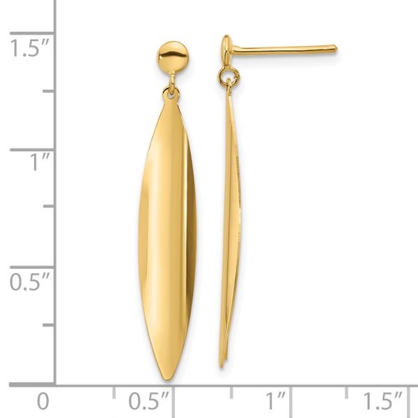 Leslie's 14K Polished Post Dangle Earrings - Image 4