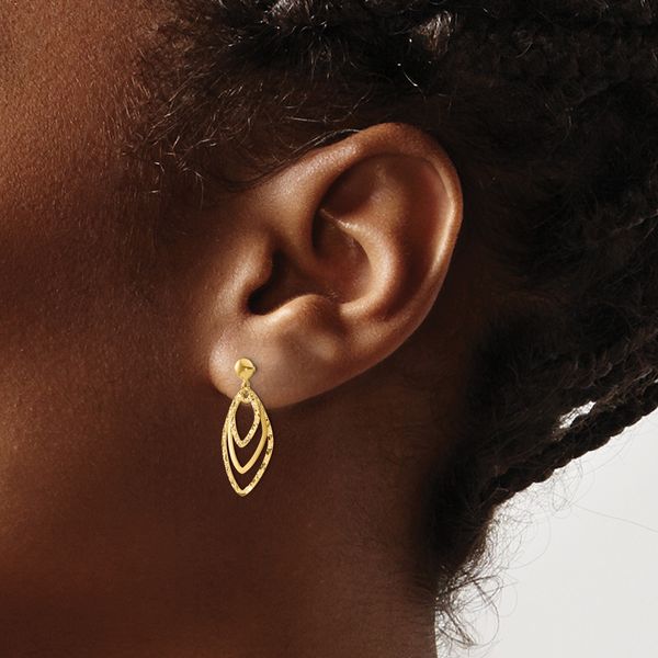 Leslie's 14K Polished Post Dangle Earrings - Image 3