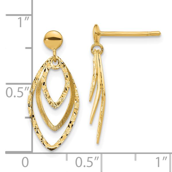 Leslie's 14K Polished Post Dangle Earrings - Image 4
